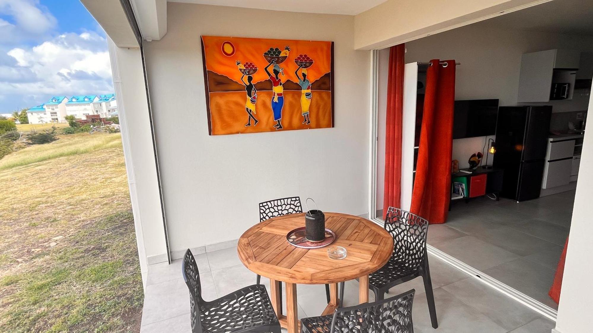 Le Sea-Breeze - Beau Studio Piscine Vue Lagon Marigot  Luaran gambar
